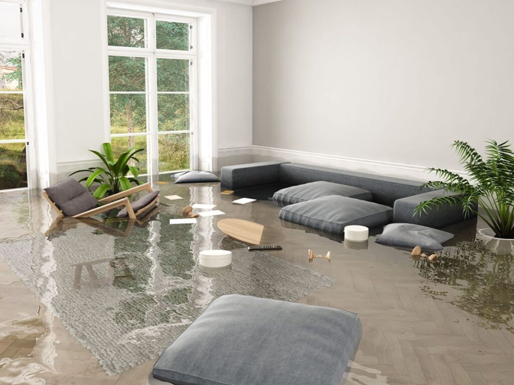 stock photo d rendering flood in brand new apartment 700077451 800h General Contractor in Orange County